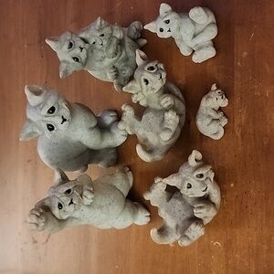 Quarry Critter Cat Figurines